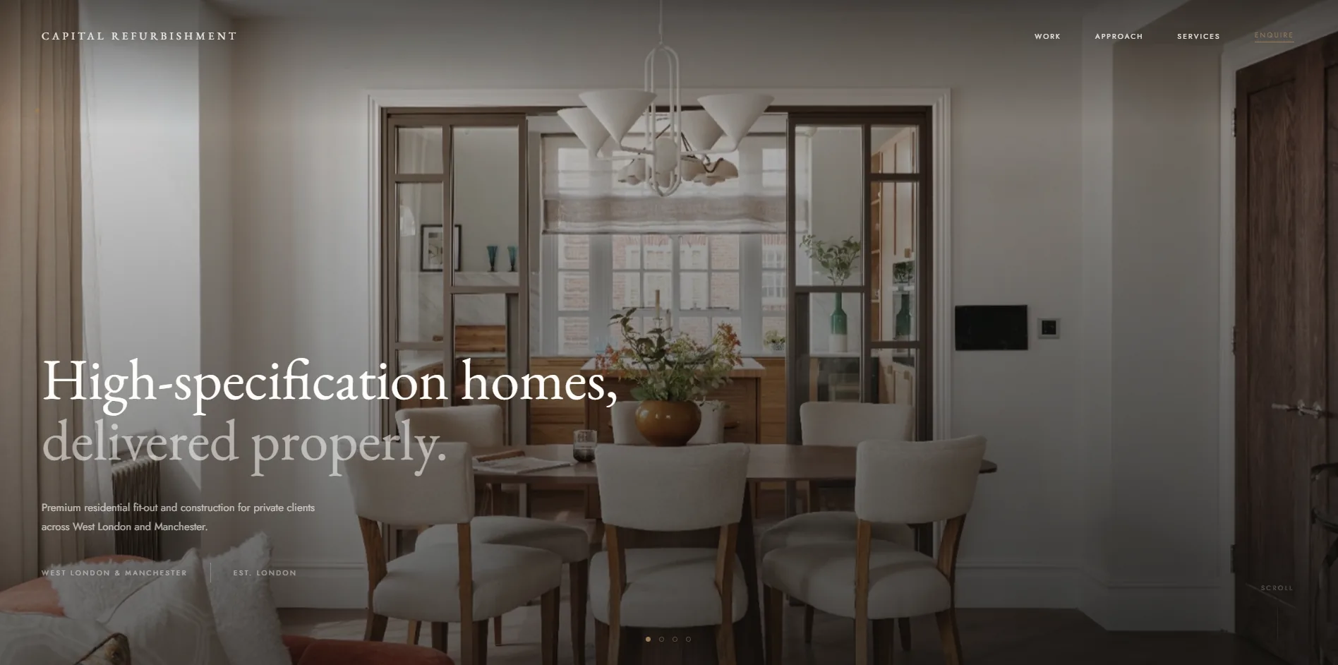 Capital Refurbishment website, built by Conolink